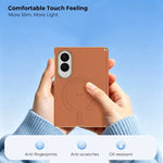 Embossed Leather Magnetic Hinge Shield Case for Samsung Galaxy Z Fold 8