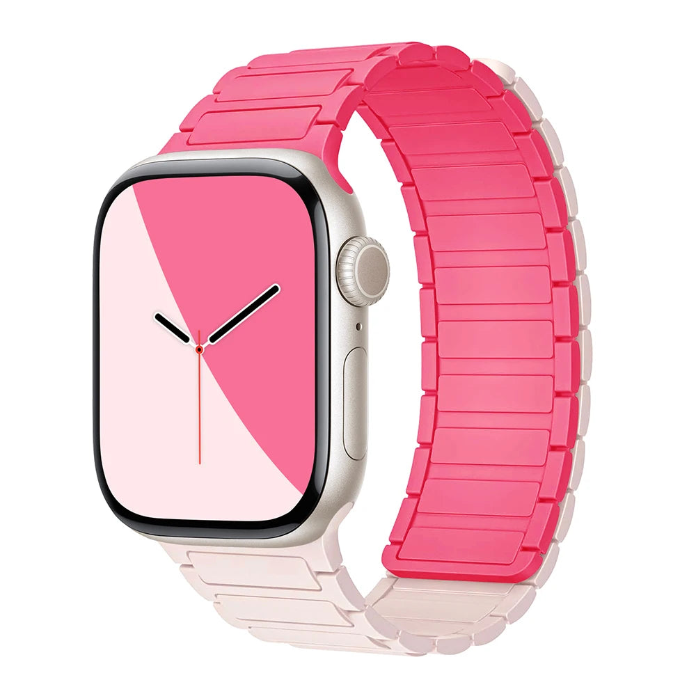 Silicone Replacement Strap with Magnetic Closure for Apple Watch