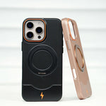 Ultrathin Frosted MagSafe Hard PC Case with 360° Rotating Kickstand for iPhone 15 Series