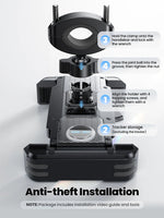 Bike Phone Holder With Hidden Tracker Storage