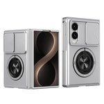 Shockproof Sliding Camera Protection Case with 360° Rotating Magnetic Ring Stand for Samsung Galaxy Z Fold 8