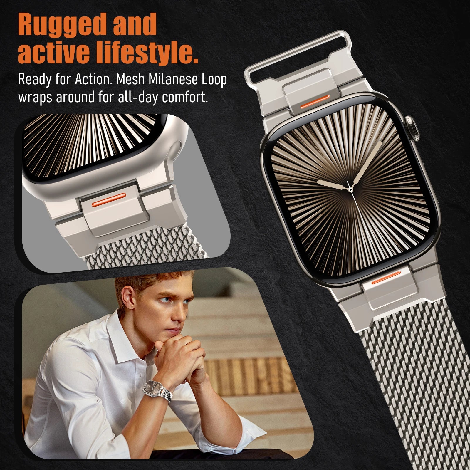 Elegant Milanese Loop Bracelet for Apple Watch