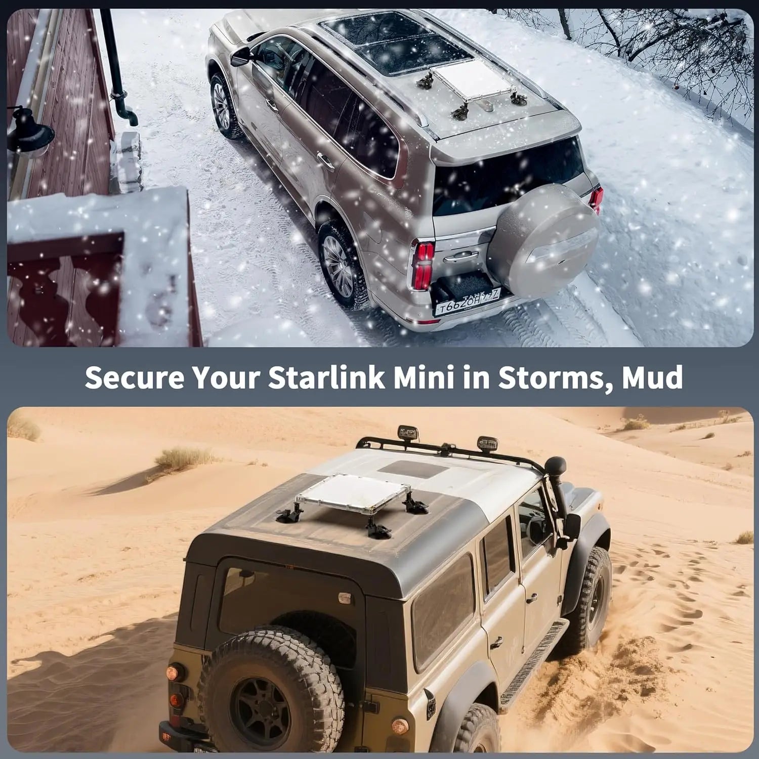 2-in-1 Starlink Mini Mount Kit with Weatherproof Protective Cover