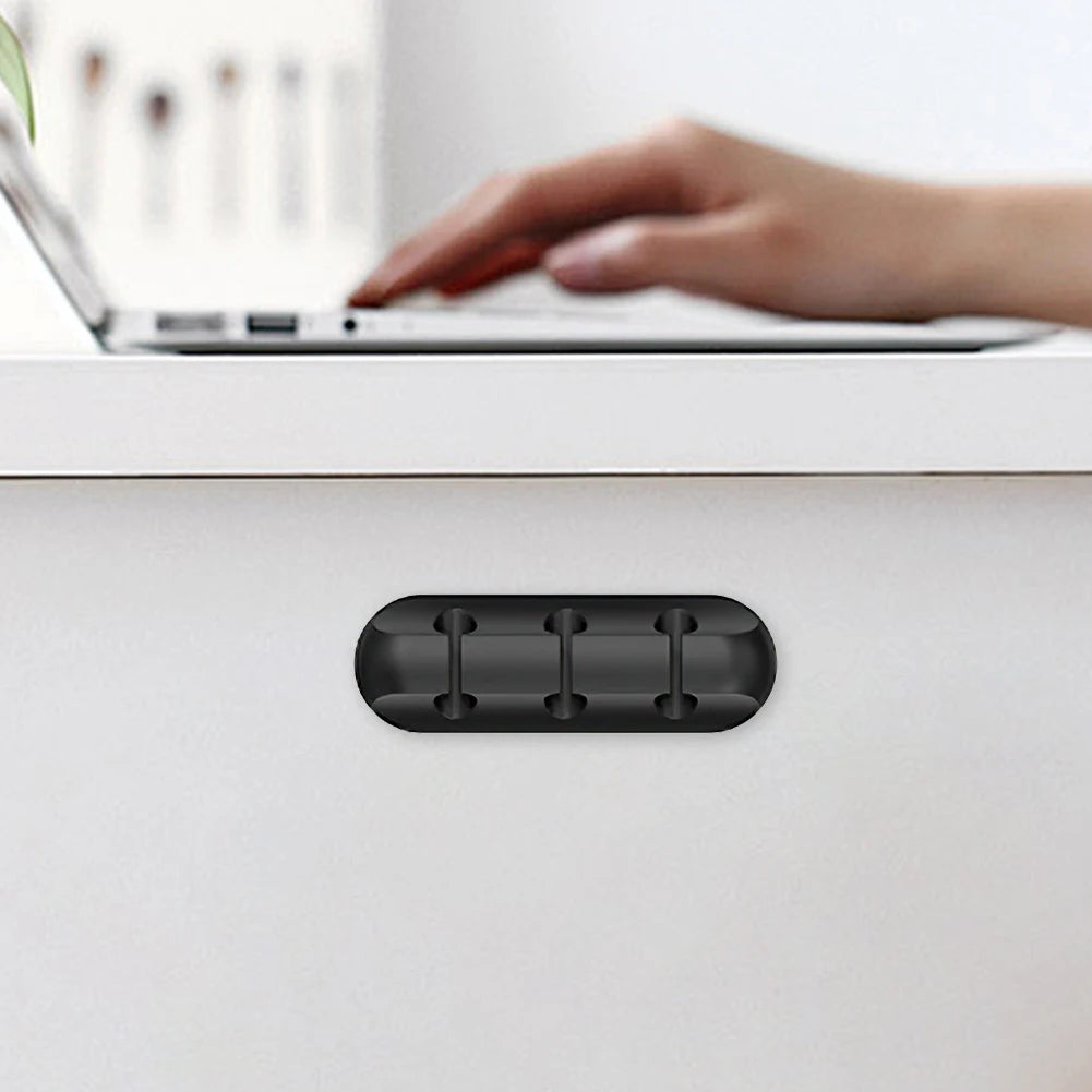 3-Slot Self-Adhesive Cable Organizer Clips