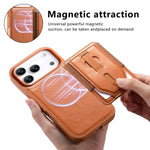 Premium Leather Case with Detachable Card Holder for iPhone 17 Series