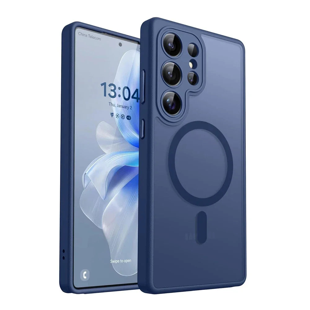 Luxury Frosted Matte Transparent Magnetic Case for Samsung Galaxy S26 Series