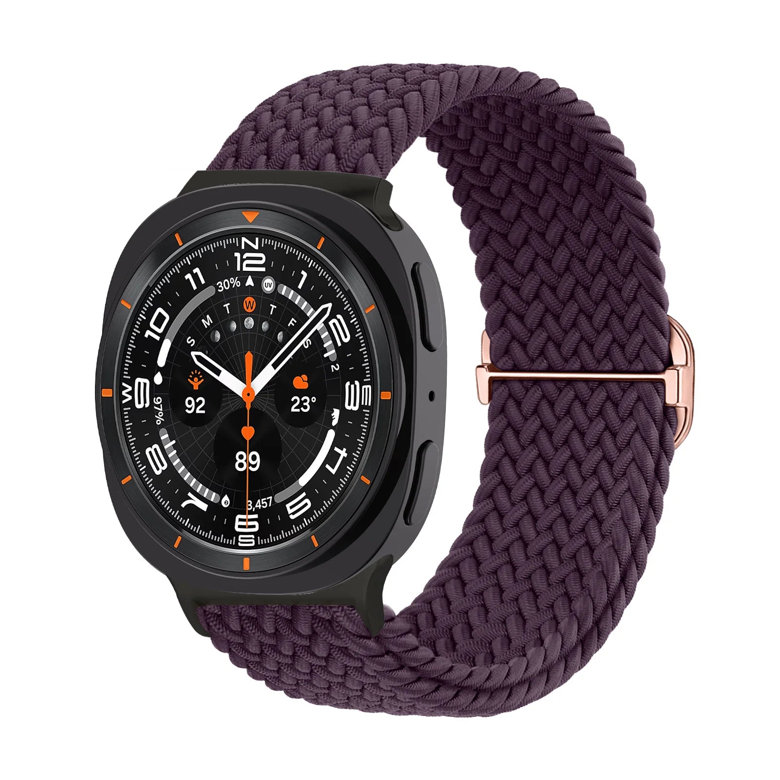 Adjustable Braided Nylon Bracelet for Samsung Galaxy Watch 8 / Galaxy Watch 8 Classic