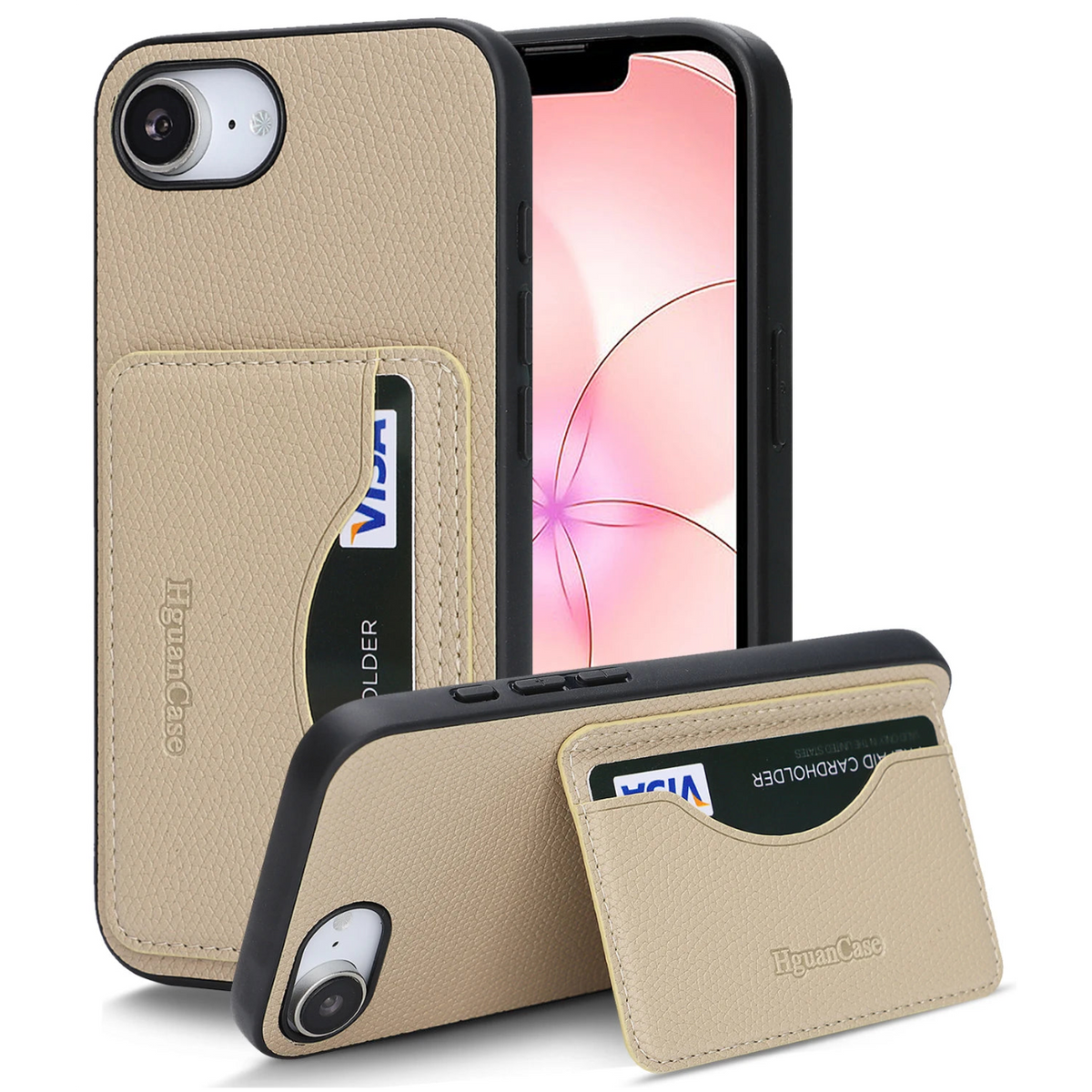 Luxury Shockproof Leather Case with Card Holder for iPhone 17e