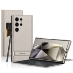 Business Premium PU Leather Flip Case for Samsung Galaxy S24 Ultra