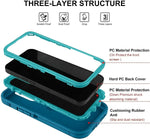 Three-Layer Shockproof Case with Belt Clip for iPhone 16 Series