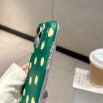 Trendy Green and Cream Polka Dot Case for iPhone 17 Series