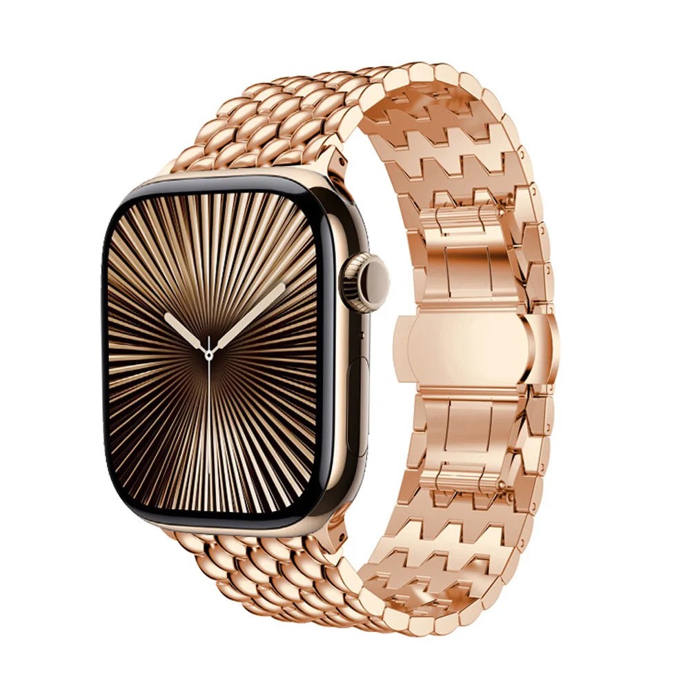 Luxury Dragon Pattern Metal Strap for Apple Watch