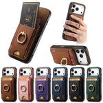 Premium 2-in-1 MagSafe Leather Wallet Case with Multi-Functional Card Holder & Ring for iPhone 17 Series