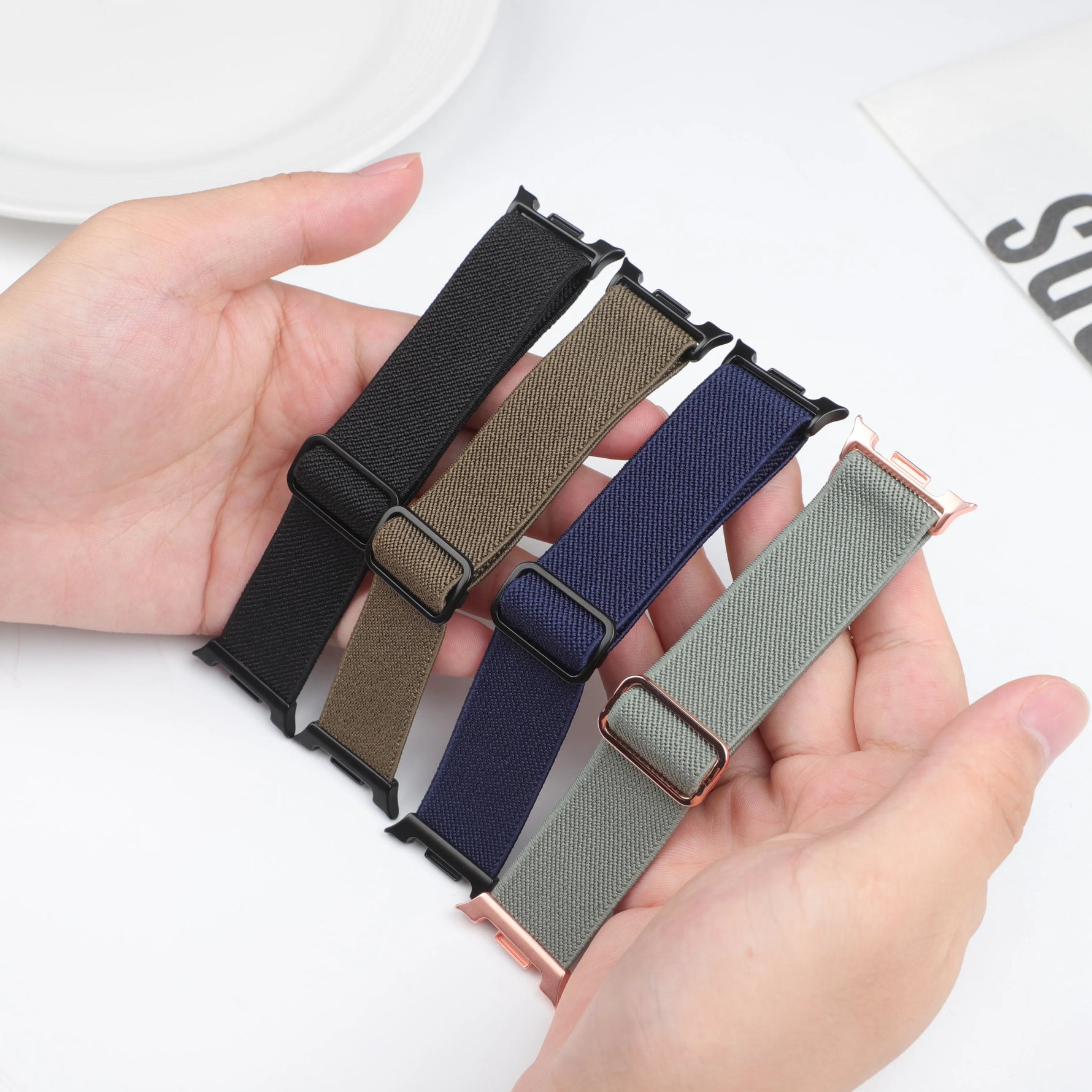 Elastic Nylon Scrunchie Strap for Samsung Galaxy Watch 8 & Galaxy Watch 8 Classic