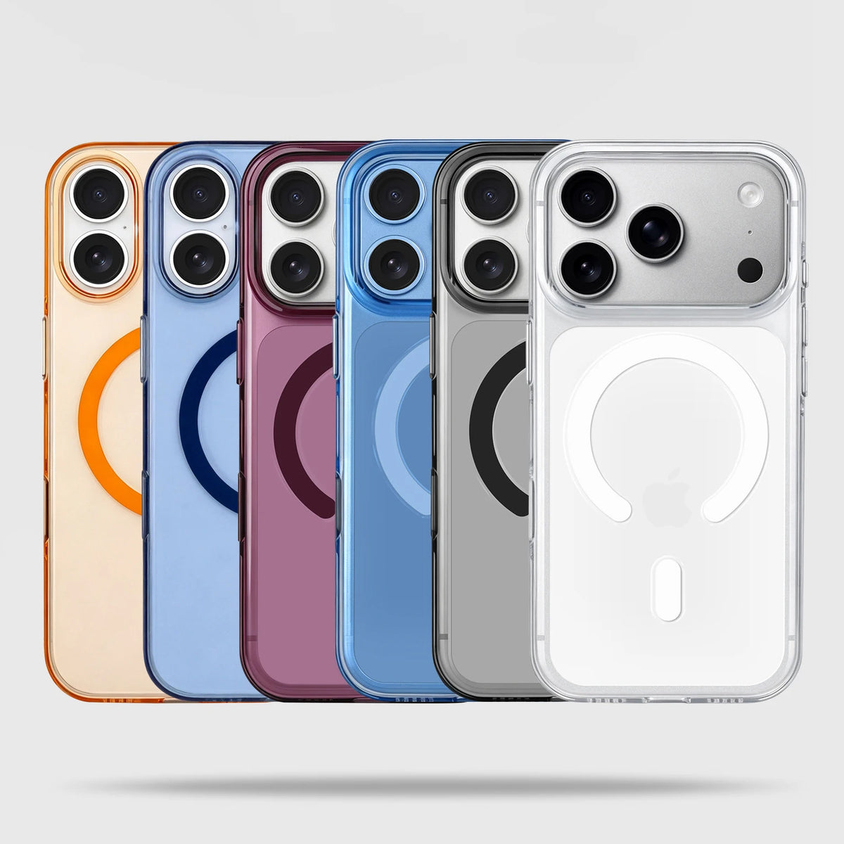 Transparent MagSafe Case with Raised Camera Ring Protection for iPhone 17 Series