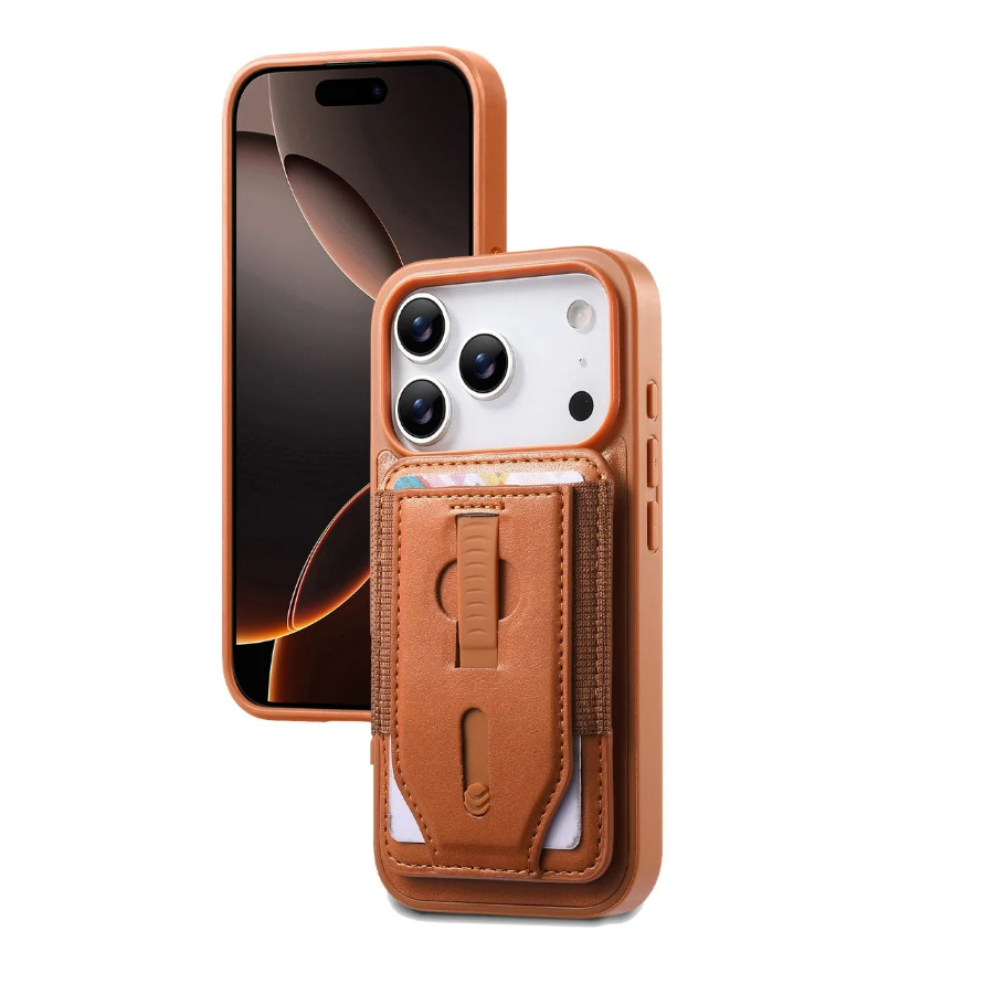 Premium Leather Case with Detachable Card Holder for iPhone 17 Series