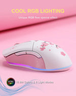 DAREU EM901X Sakura Pink Dual-Mode Wireless & Wired Gaming Mouse