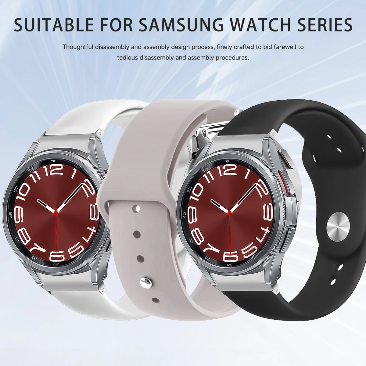 No Gaps Silicone Strap for Samsung Galaxy Watch 6 & Galaxy Watch 6 Classic