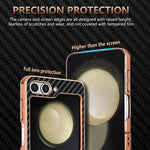 Luxury Carbon Fiber Pattern Phone Case for Samsung Galaxy Z Flip 6