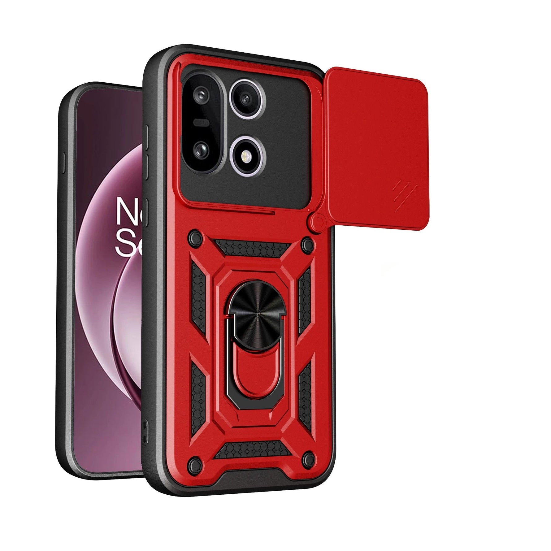 OnePlus 15 Rugged Protective Case with Ring Stand