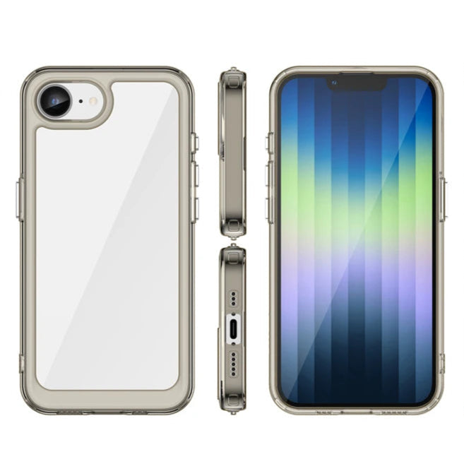Clear Hard PC + Soft TPU Bumper Case for iPhone 16e