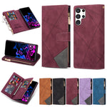 Samsung Galaxy S26 Series Color Block Wallet Case with Card Slots