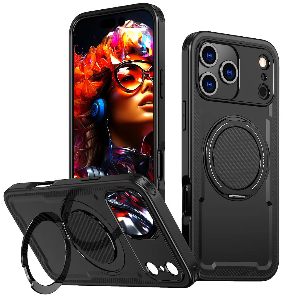Shockproof MagSafe Case with Rotating Kickstand for iPhone 17 Series