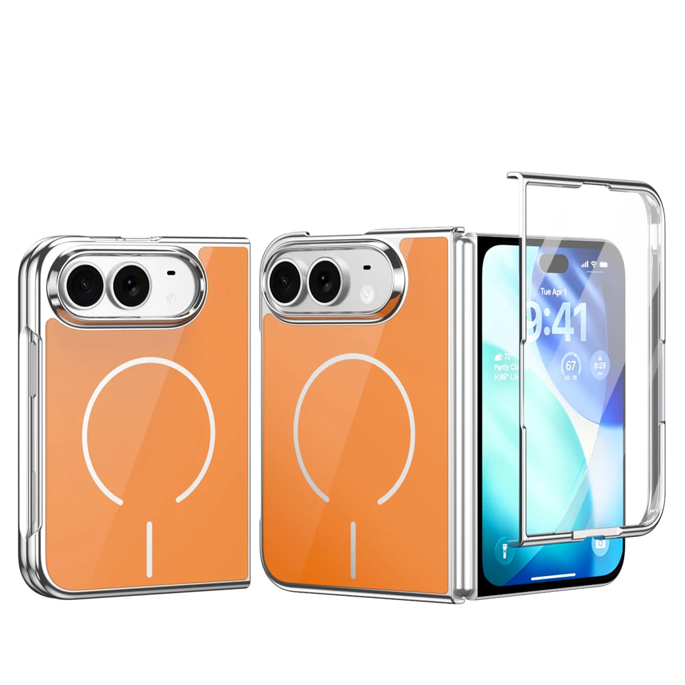 Tempered Glass Screen Protector Case with MagSafe Compatibility for iPhone Duo