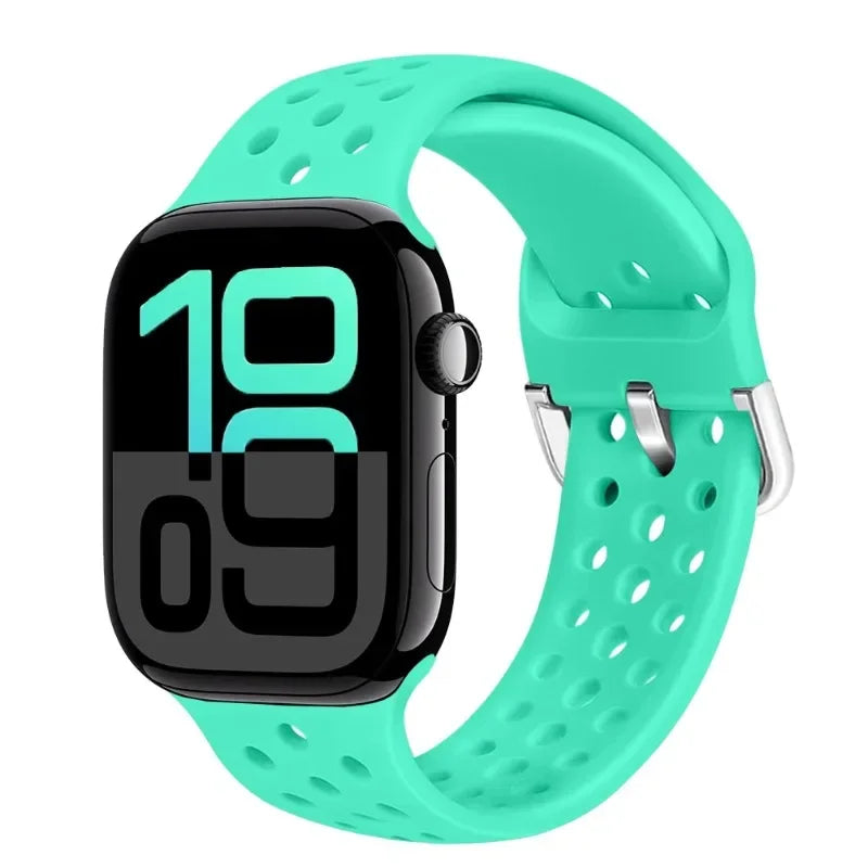 Perforated Silicone Band with Ventilation Holes for Apple Watch