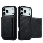Luxury MagSafe Leather Wallet Case with Detachable Card Holder for iPhone 17 Series
