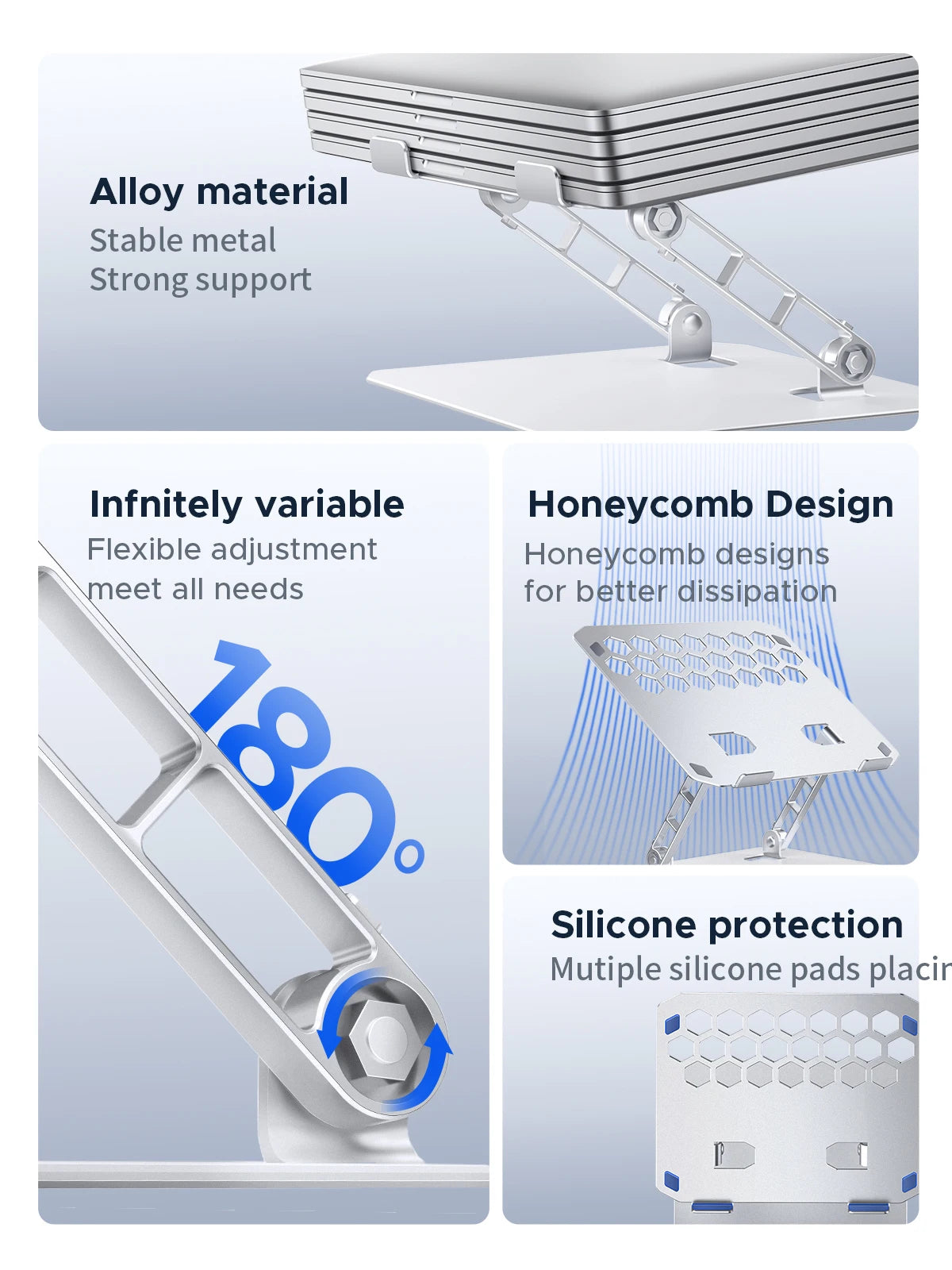 Heavy-Duty Honeycomb Venting Laptop Stand