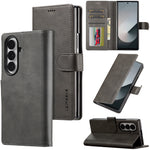 Samsung Galaxy Z Fold 7 Slim Leather Wallet Case with Kickstand