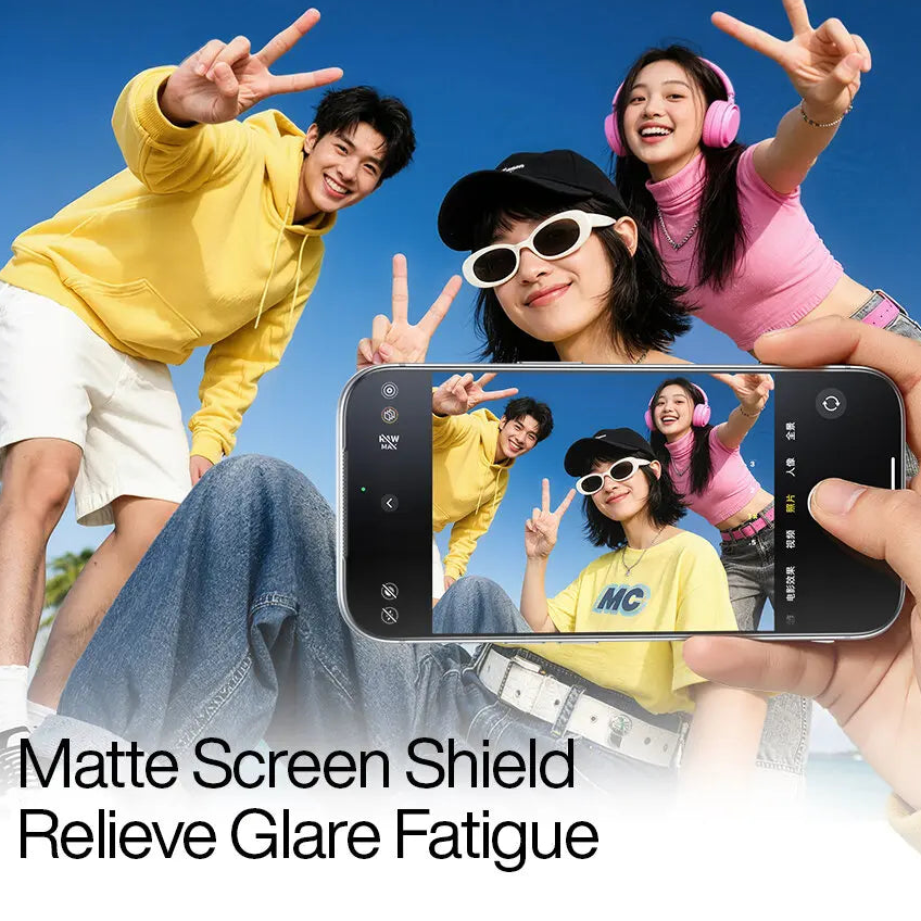 Matte HD Tempered Glass Screen Protector with 3D Quick-Apply Installation for iPhone 15 Series