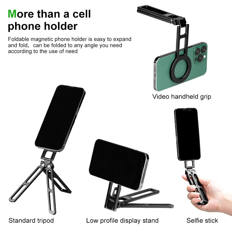 MagSafe Compatible 3-in-1 Magnetic Phone Tripod