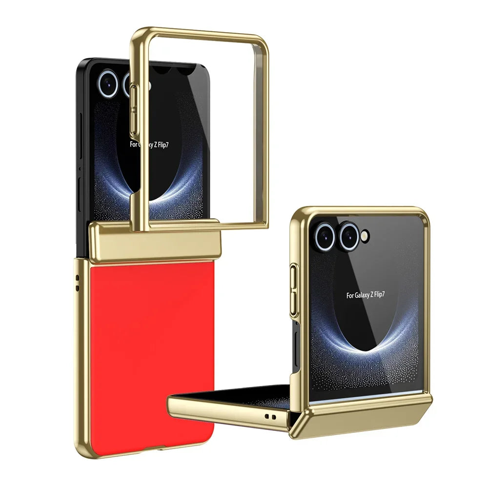 Plating Finish Shockproof Hard Shell Case for Samsung Galaxy Z Flip 7