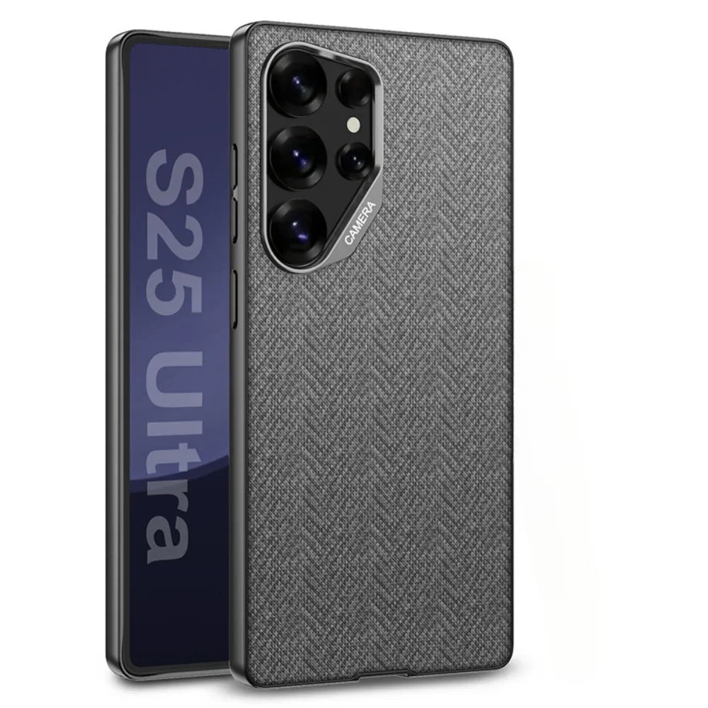 Nylon Leather Hard Shell Case for Samsung Galaxy S25 Ultra