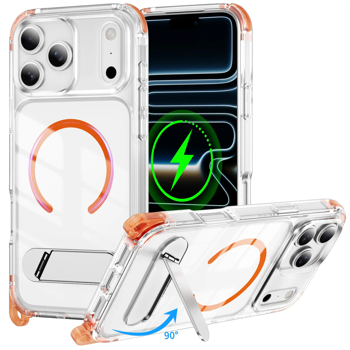 Clear Acrylic MagSafe Case with Kickstand for iPhone 17 Series