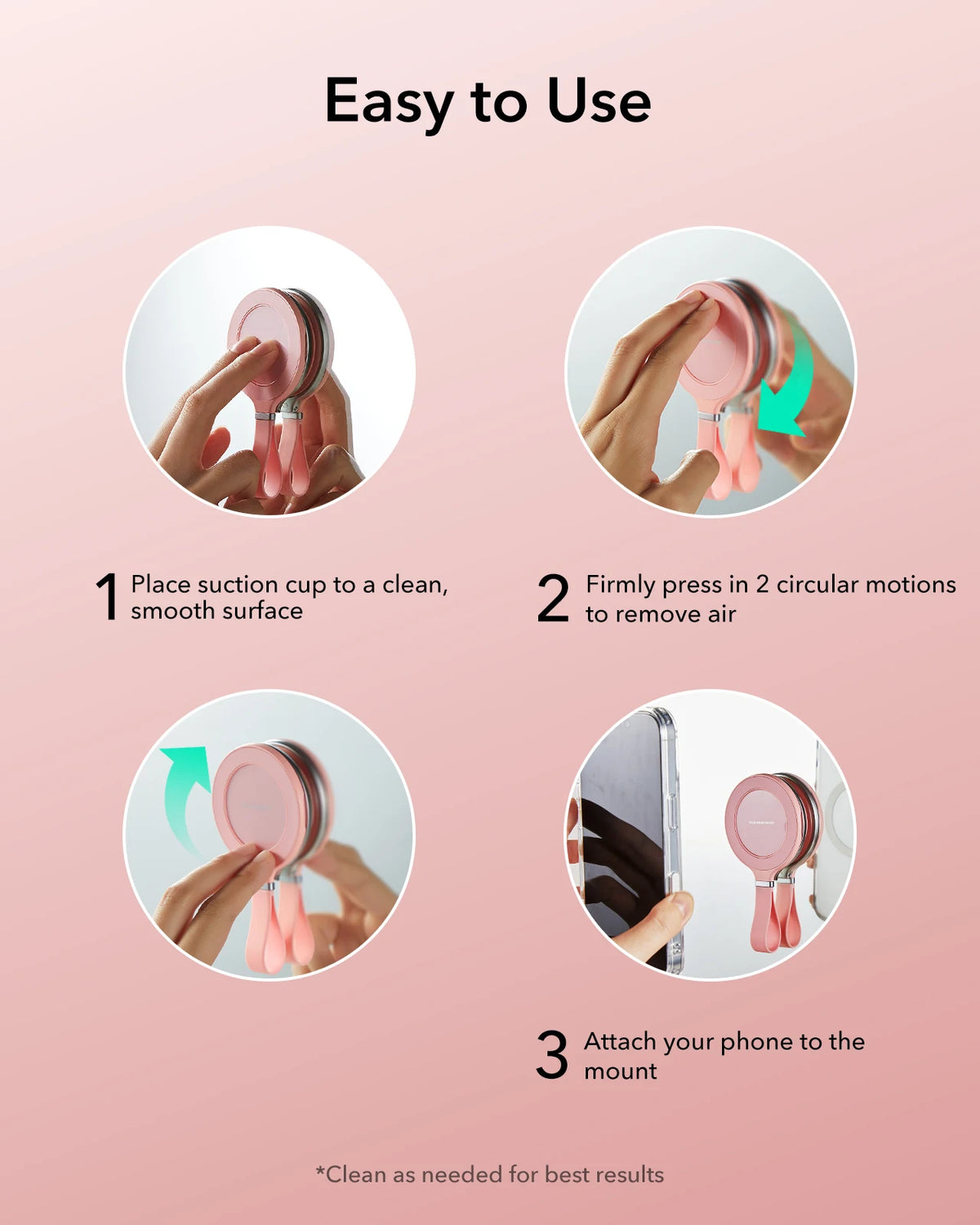 Suction Cup Magnetic Phone Mount Stand