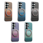 Shockproof Magnetic Gradient Case with 360° Rotating Stand for Samsung Galaxy S26 Series