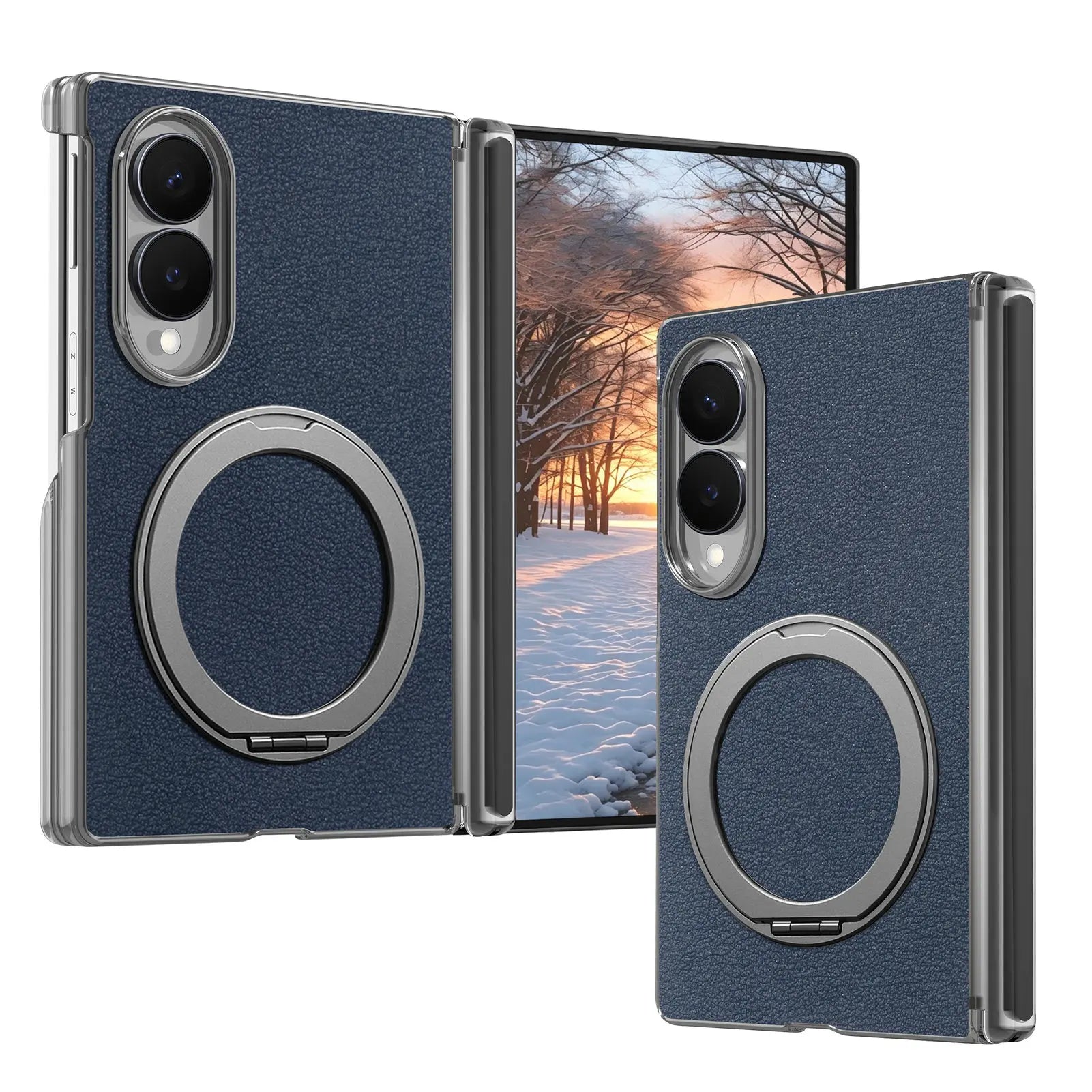 Premium Magnetic Leather Case with Central Hinge Protection for Samsung Galaxy Z Fold 8