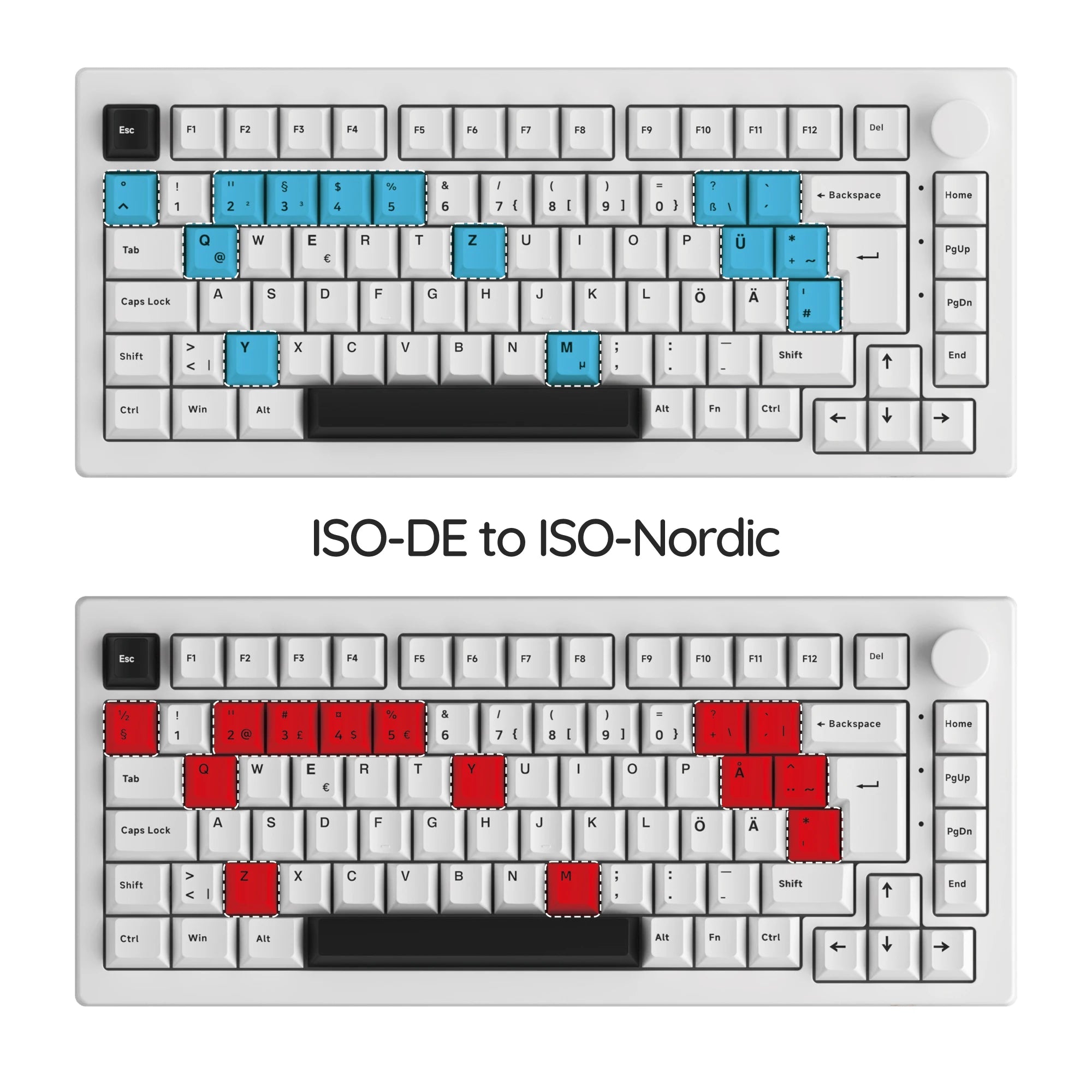 Akko 5075B Plus Black on White Mechanical Gaming Keyboard