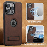 Lichee Pattern PU Leather Kickstand Case for iPhone 14 Series