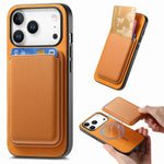 Premium 2-in-1 MagSafe Leather Wallet Case with Card Slot for iPhone 17 Series