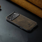 Elegant Shockproof Genuine Leather MagSafe Case for iPhone 17 Series