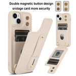 Crossbody Wristband Wallet Leather Card Slot Case for iPhone 15 Series