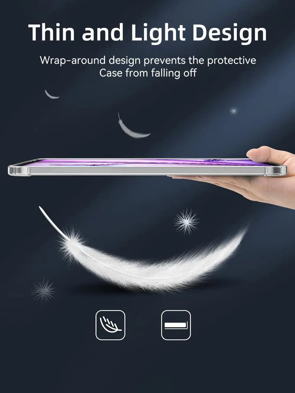 Slim Transparent Protective Case for iPad Air M2 (2024)