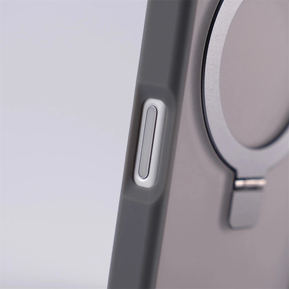 Matte MagSafe Ring Stand Case with Bumper Protection for iPhone 18 Series