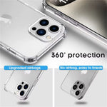 Crystal Clear Shockproof Silicone Case for iPhone 16 Series