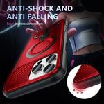 Heavy Duty MagSafe Case with Rotating Stand for iPhone 16 Series