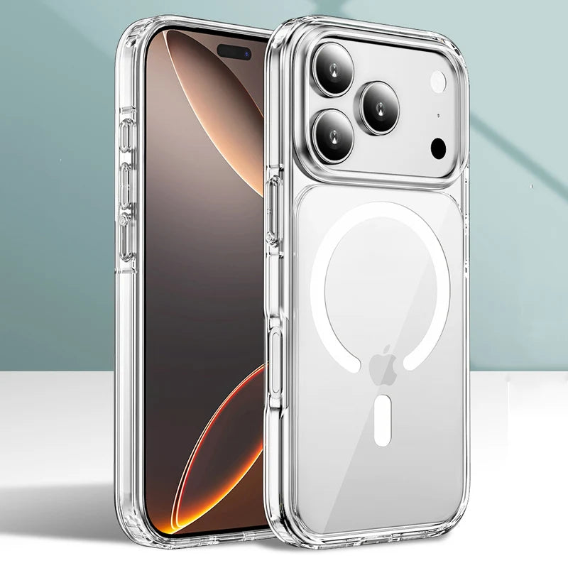 Slim Hard PC Clear MagSafe Case for iPhone 17 Series